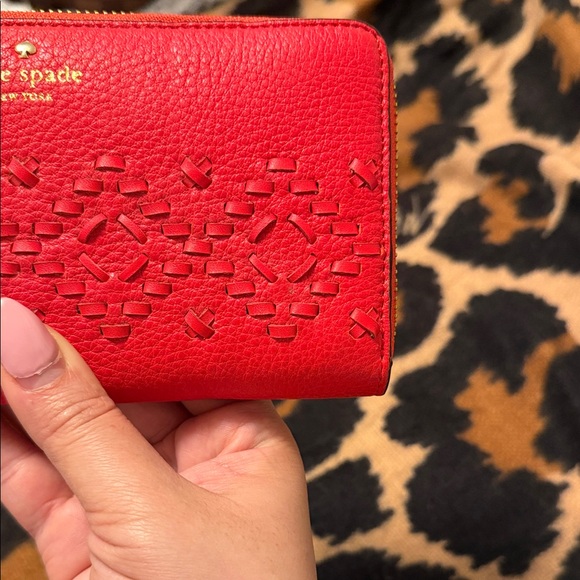 Kate Spade Red Textured Wallet - Picture 3 of 8